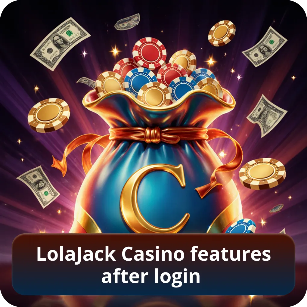 Lolajack Casino features after login