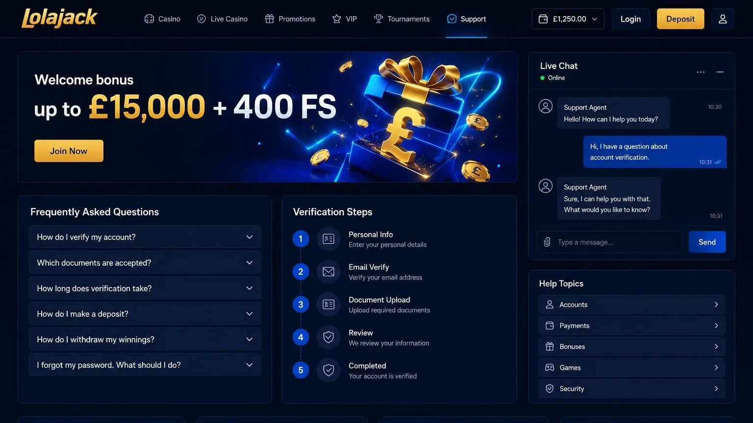 Secure Lolajack Casino Login Methods