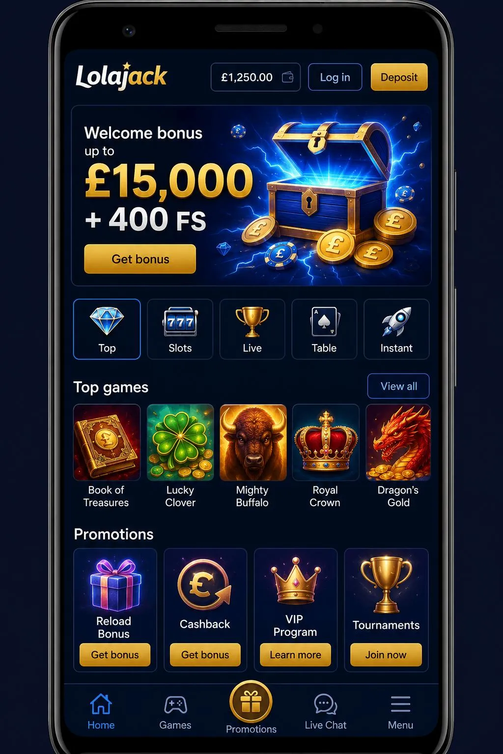 Mobile Experience Lolajack casino Reviews